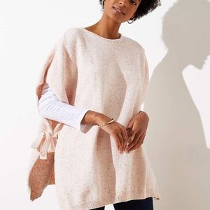NWOT Loft Flecked Side Tie Poncho